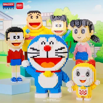 Doraemon Obrázok Mini Bloky Anime Model Krásne Japonské Kreslené Budovy Hračky pre Dievčatá Predstavuje Brinquedos Deti Darčeky