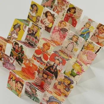 100ks Vintage Memo Pad Materiál, Papier, Textúrovaný Papier Rozprávky Roztomilý Kreslený Papiernictvo Scrapbooking Karty Nevyžiadanej Denníka