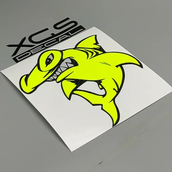 XGS ODTLAČKOVÝ Auto Auto Styling Nálepky Emblémy Neónové Žiarivky Žltá Hammerhead Shark Vonkajšie Nepremokavé Obtlačky