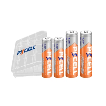 PKCELL 2PC AA Batérie 2500MWH+2PC 900MWH 1,6 V NIZN AAA Nabíjateľné Batérie NI-ZN AA/AAA Batterias s 1PC Batérie, Držiak na Okno