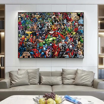 Marvel Plátno na Maľovanie Superhrdina spiderman Plagáty a Tlačí na Steny Umenie Fotografie Cuadros pre Obývacia Izba Nordic Domova Dary