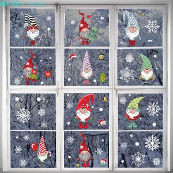 Vianočné Okenného Skla Elektrostatické Nálepky Santa Claus Dekorácie-Nálepky