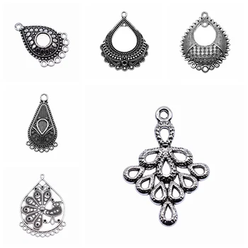 Tristana Drop-Tvarované Duté Porézne Náušnice Konektor dizajnér zobrazili kľúčové tlačidlá pre šperky, takže diy šperky súprava príslušenstva