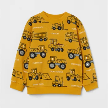 SAILEROAD Jar Chlapci 2-7 Rokov Oblečenie Bavlna vrchné oblečenie Cartoon Inžinierstva Vozidiel Dieťa Topy Deti Batoľa mikina s Kapucňou Mikiny