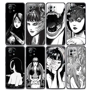 Japonský Horor a Manga Štýle Telefón puzdro Pre Xiao Mi 11 11T 11X Pro Lite NE 12 POCO X3 F3 M3 M4 NFC Pro Soft Tenký Kryt funda
