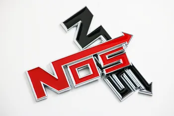 2 Ks 3D Kovové Logo NOS Čelo Znak, Odznak, Auto Nálepky, Nálepky na Nissan Toyota Auto Príslušenstvo
