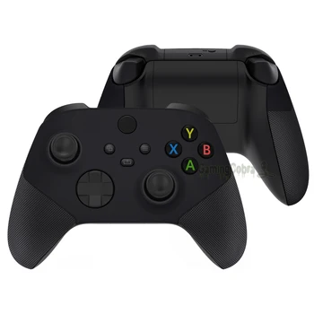 EXtremeRate Black ASR Verzia Pogumované Bočné Lišty Prednej Shell Modularitou s Dôrazom Krúžky pre Xbox Série X / S Regulátor