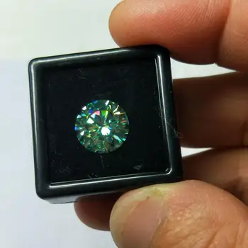 3.0 mm 11 mm Modrá Zelená Moissanites 1pc/veľa Kolo Výborný Strih Sic Materiál Moissanites Voľné Kameň Pre Šperky