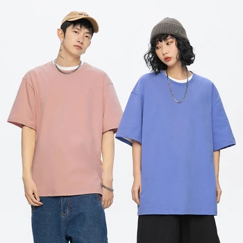 12 farba česanej bavlny top pánske a dámske tričká, letné Japonské pevné tričká pánske nadrozmerné základné t-shirts