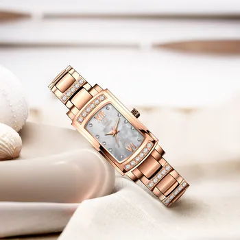 Švajčiarsko Luxusné Značky Ženy Hodinky Japan Quartz Hodinky Sapphire Crystal Žena Náramkové hodinky Vodotesné 30 M Hotsale