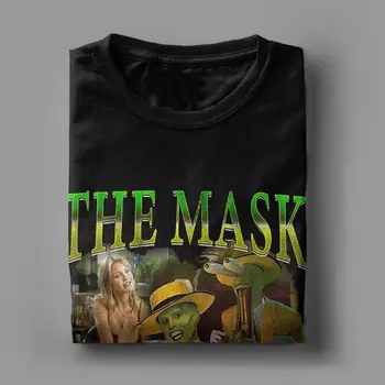Maska Vintage Ilegálnych Film Jim Carrey T-Shirt pre Mužov, Ženy O Krk Bavlnené Tričká USA Komédia Krátky Rukáv Tees Oblečenie