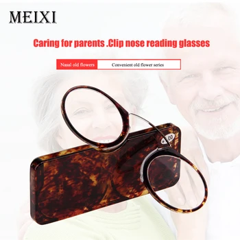 Nos Odpočíva Čítanie Okuliare +1,0 až +3.5, Prenosné SOS Peňaženky Reader klip na Mini čítanie okuliare s puzdrom
