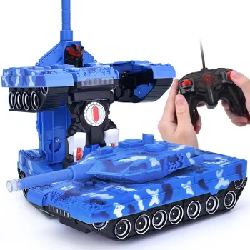 Detské Hračky RC Tank Dokáže Premeniť Diaľkové Ovládanie Auta Simulácia Nádrž Robot na Diaľkové Ovládanie autíčka Kúsok Vojenské Model