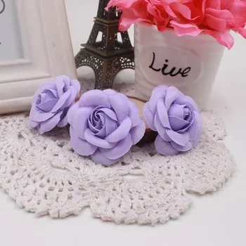 10pcs kvalitný umelý kvet hodvábnej rose ručné kvet hlavu svadobné dekorácie DIY veniec klobúk šaty klip príslušenstvo
