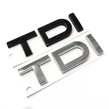 1X Chróm lesklý čierny ABS TDI auto zadné Znak nálepka pre Audi A1 A3 A4 A5 A6 A6L A7 A8 S3 S6 Q3 Q5 Q7, TT S RS