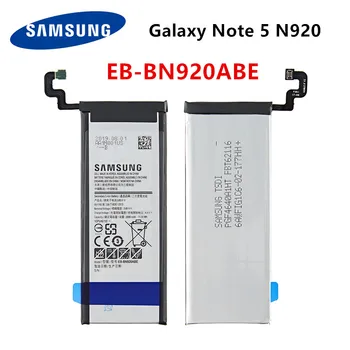 SAMSUNG Pôvodnej EB-BN920ABE 3000mAh Batérie pre Samsung Galaxy Note 5 SM-N920 N920F N920T N920A N920I N920G N9200 N920G/DS N9208