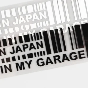 YJZT Vyrobené V Japonsku Zdokonalil v Mojej Garáži JDM Odtlačkový Auto Samolepky Čierna Strieborná