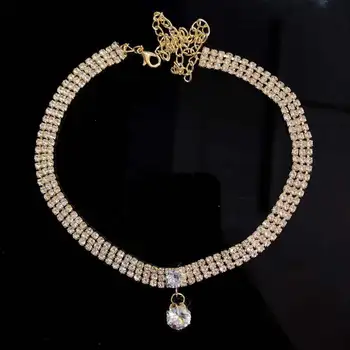 České osobnosti módy crystal krku reťaz clavicle reťazca kvapka vody ženy nosia na krku šperky, krátke príslušenstvo náhrdelník