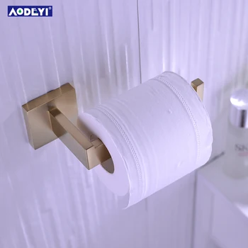 Matný Čierny Toaletný Papier Držiak Na Stenu Mount Tkaniva Roll Vešiak 304 Nerezovej Ocele Kúpeľňové Doplnky Zlatým