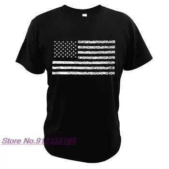 American Vintage Flag T-Shirt Klasické Patriot USA Mužov Oblečenie júla Štvrtý Dar Leto, Bavlna Topy EÚ Veľkosť