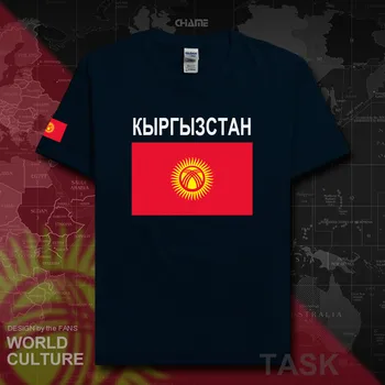Kirgizsko Kirgizské tričko fashion 2018 jersey národ tímu bavlna tričko oblečenie tees krajiny športových telocvične KG, KGZ vlajka 02