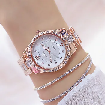 BS Nové Úplné Diamond dámske Hodinky Crystal Dámske Náramok Náramkové Hodinky Hodiny relojes Quartz dámske hodinky pre ženy 152935